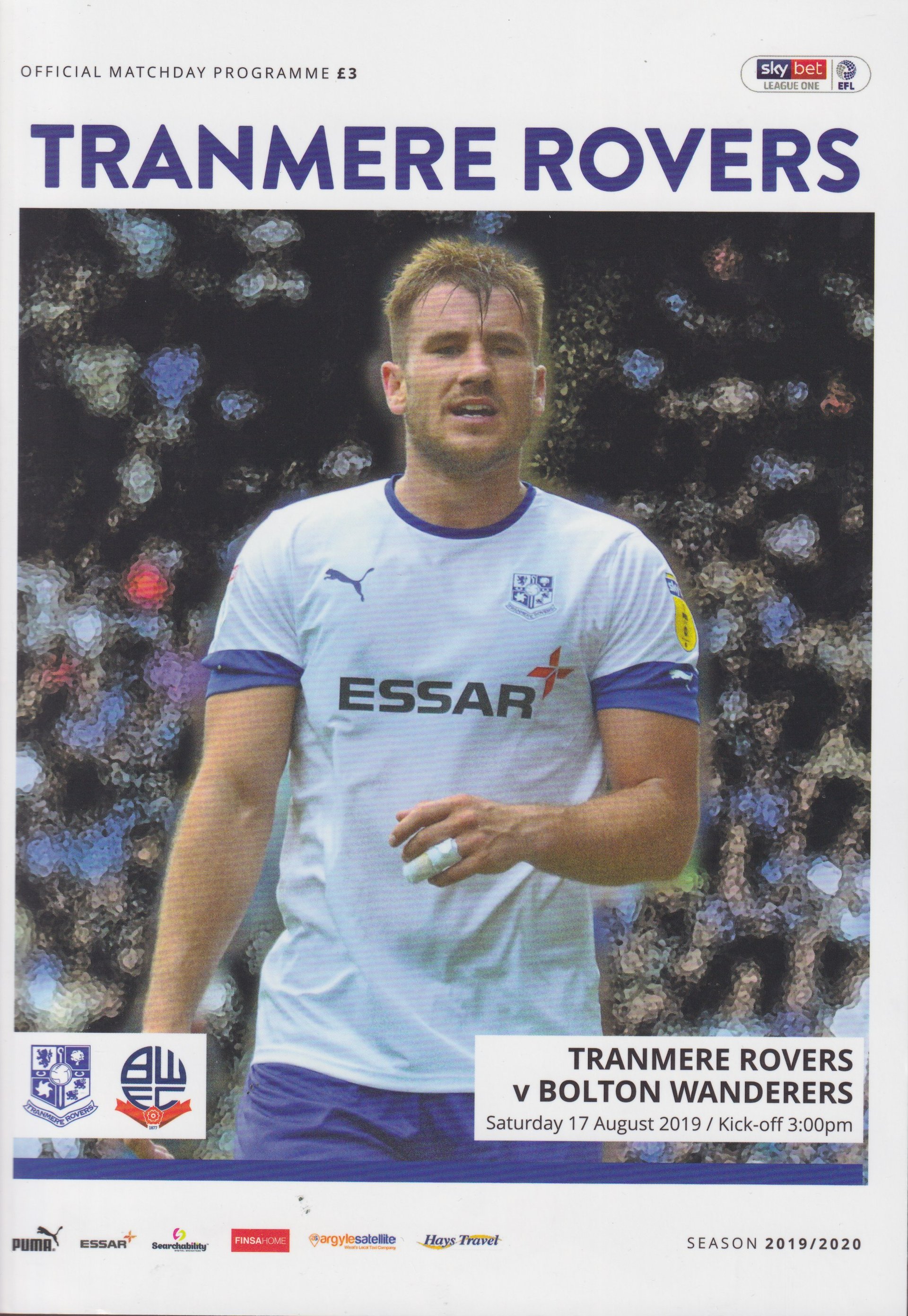Tranmere Rovers v Bolton Wanderers programme
